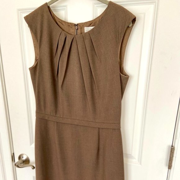Tahari by ASL Solid Brown Cocktail Dress [8] - Picture 2 of 9